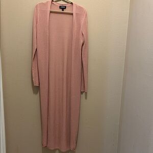 Express Pink Long Cardigan Sweater